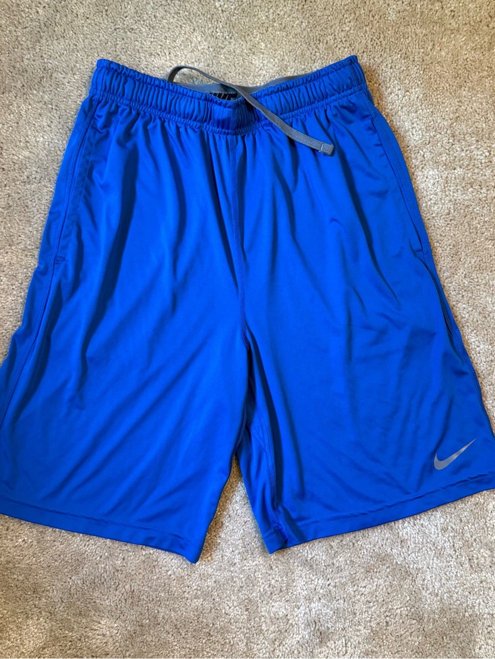 Nike Mens M Dri-Fit Blue Athletic Shorts w Drawstring: Sport Basketball athletic